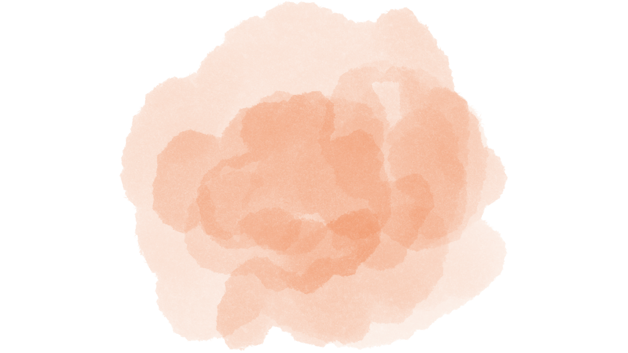 Watercolor rose in peach color on a white background